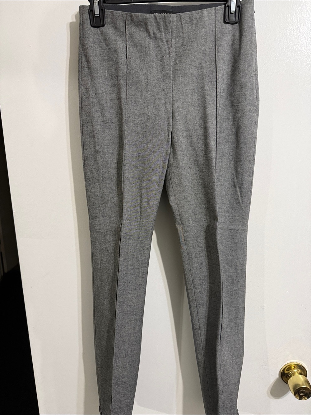 Banana Republic Gray Dress Pants with Subtle Herringbone